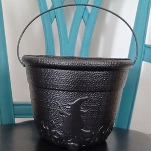 General Foam Plastics Halloween Blow Mold Witch Riding Broom with Flames